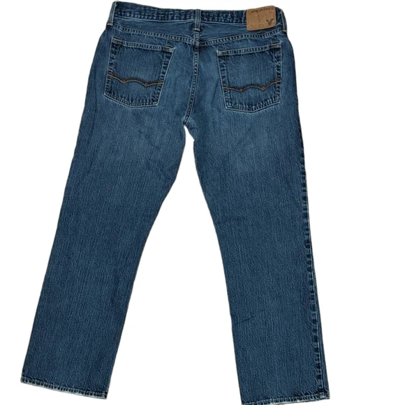 American Eagle straight leg jeans men's button fly distressed destroyed… - Picture 2 of 11